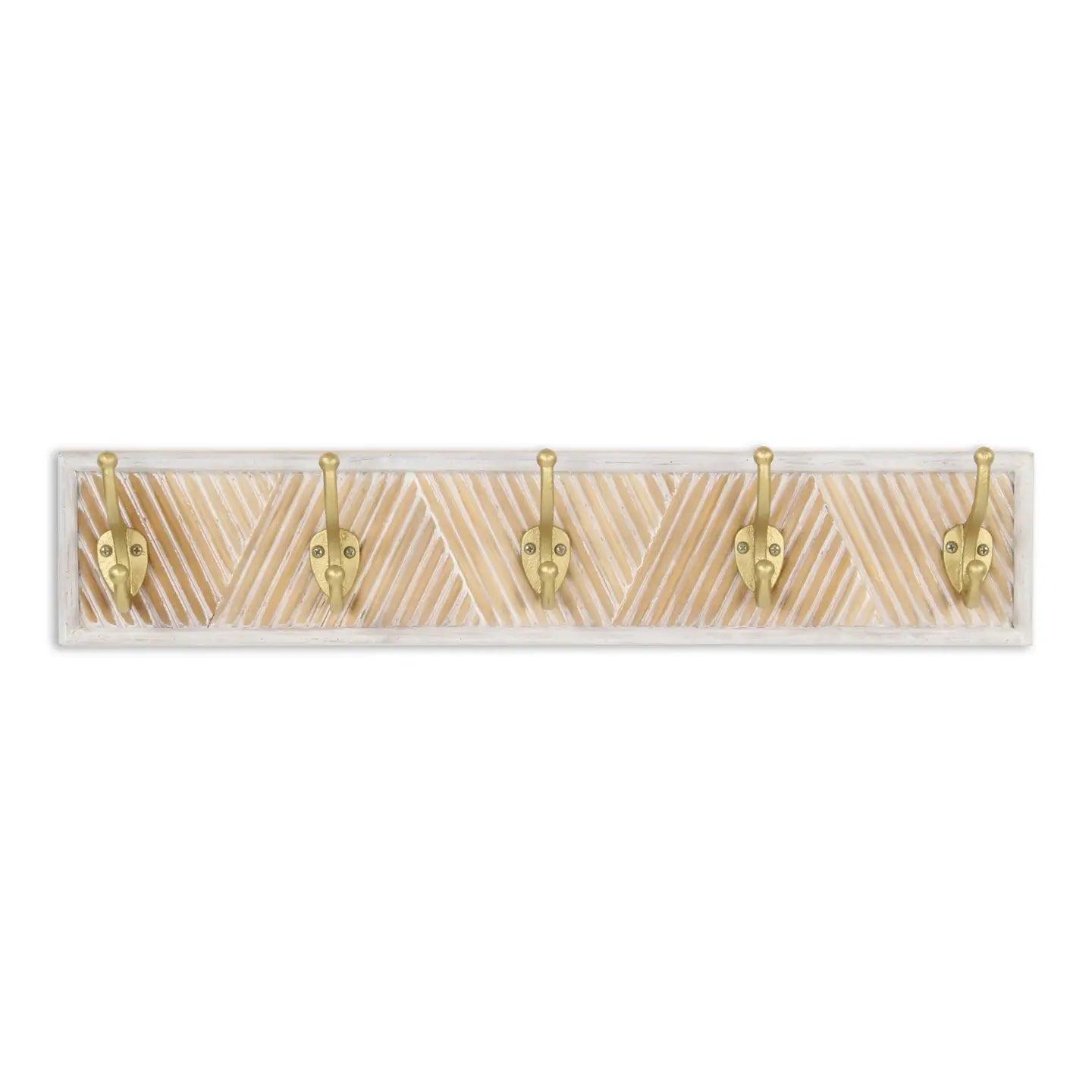 Modern Cottage 5 Gold Hook Coat Rack