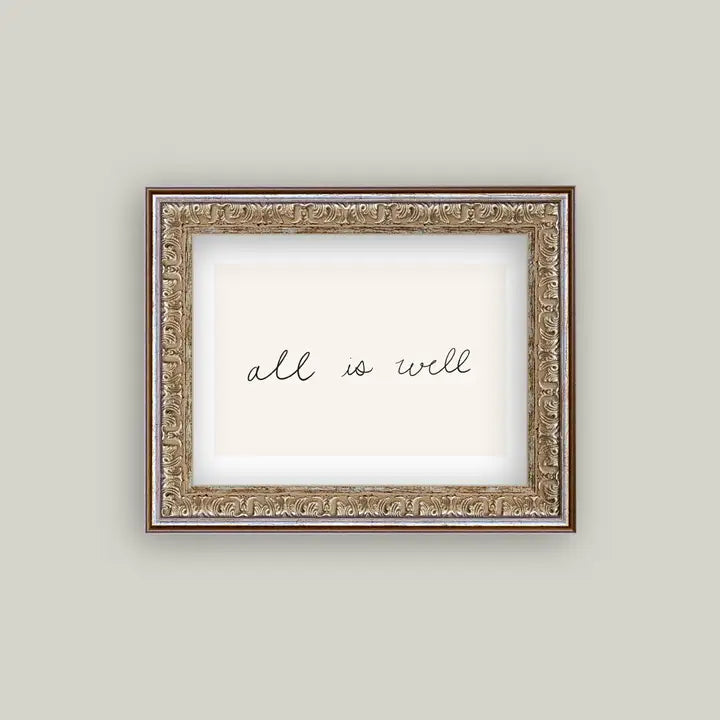All Is Well 8x10 Frame