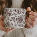Brown Floral Mug