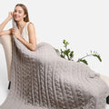 Gray Cableknit Throw