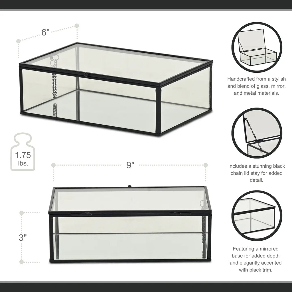 Glass & Metal Frame Storage Box