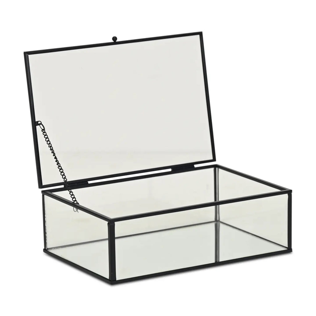 Glass & Metal Frame Storage Box