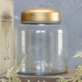 Small Glass Jar Gold Lid