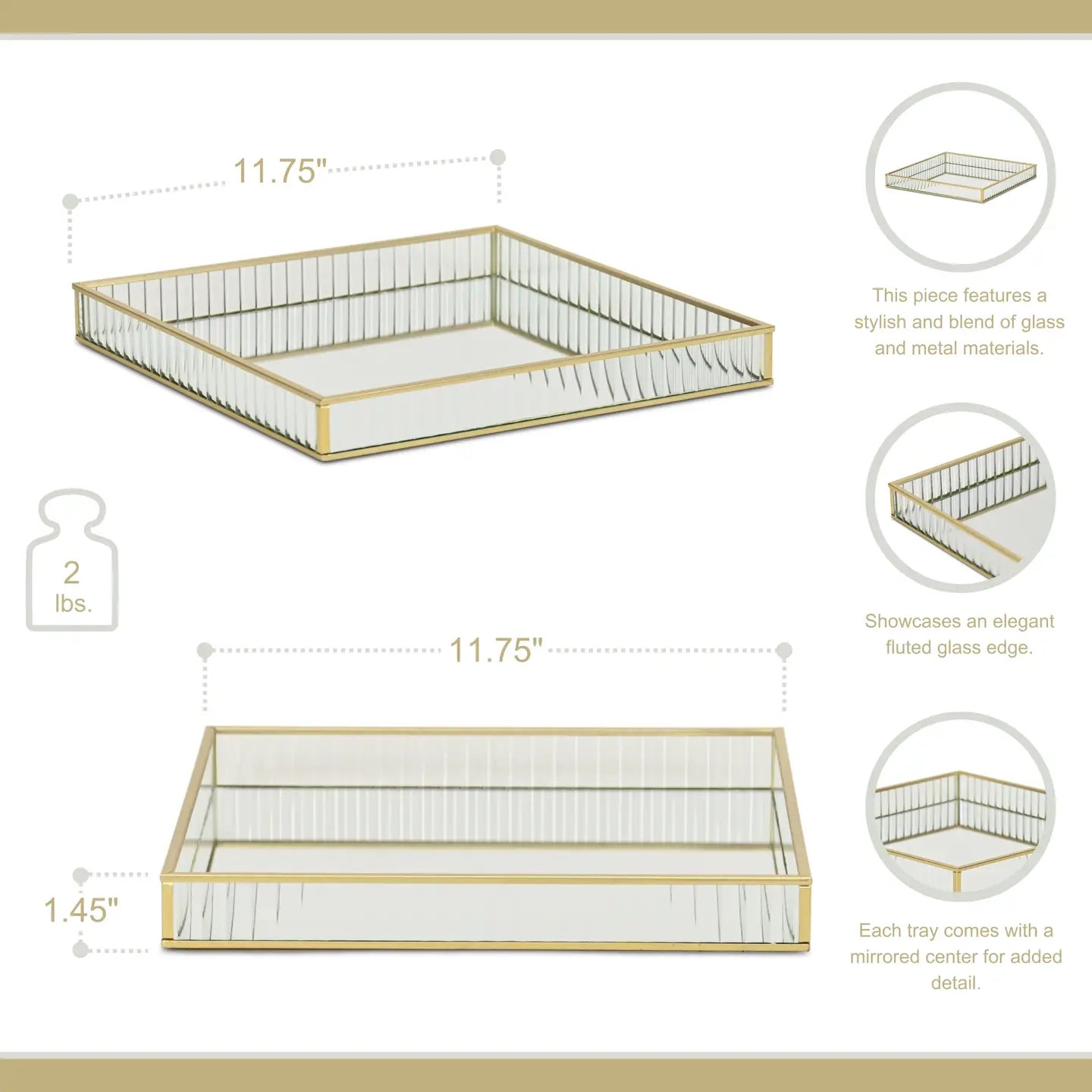 Large Glass Tray