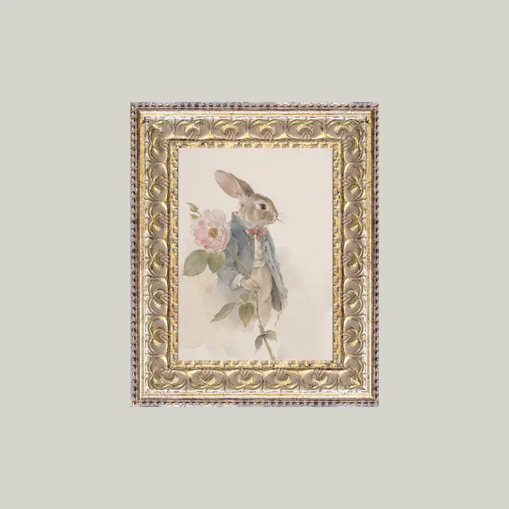 Framed Watercolor Bunny 12x16